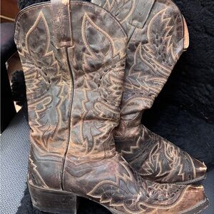 Dan Post Cowboy boots.  Well used. 10 1/2